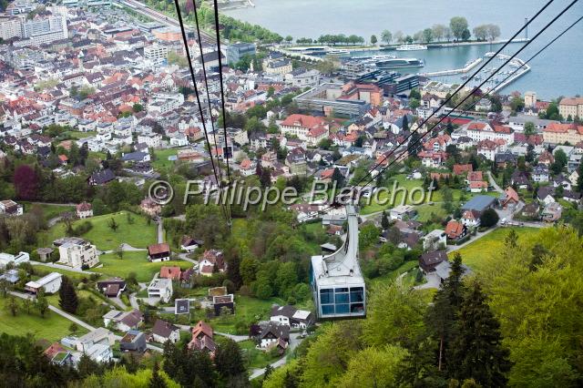 autriche vorarlberg 01.JPG - Vue générale de Bregenz (Brégence) et du lac de Constance depuis le téléphérique, Pfänder, Vorarlberg, Autriche